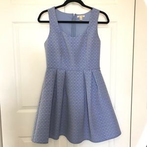 FRANCESCA’S MIAMI Cinderella Blue Fit and Flare Sleeveless Dress